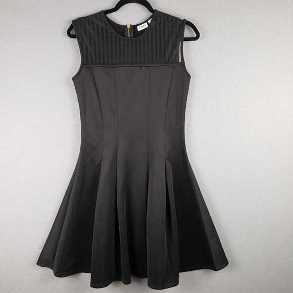 Cato Dresses & Skirts - Cato Size 4‎ Sleeveless Fit & Flare Mini Dress Black Illusion Top Cocktail Event